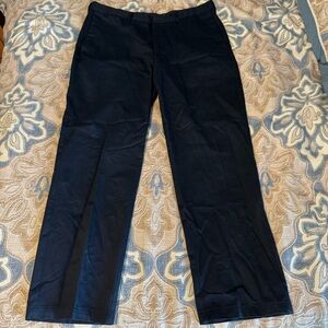 Haggar Navy Blue Men's Dress Pants — Flat Front Classic Fit 40x34